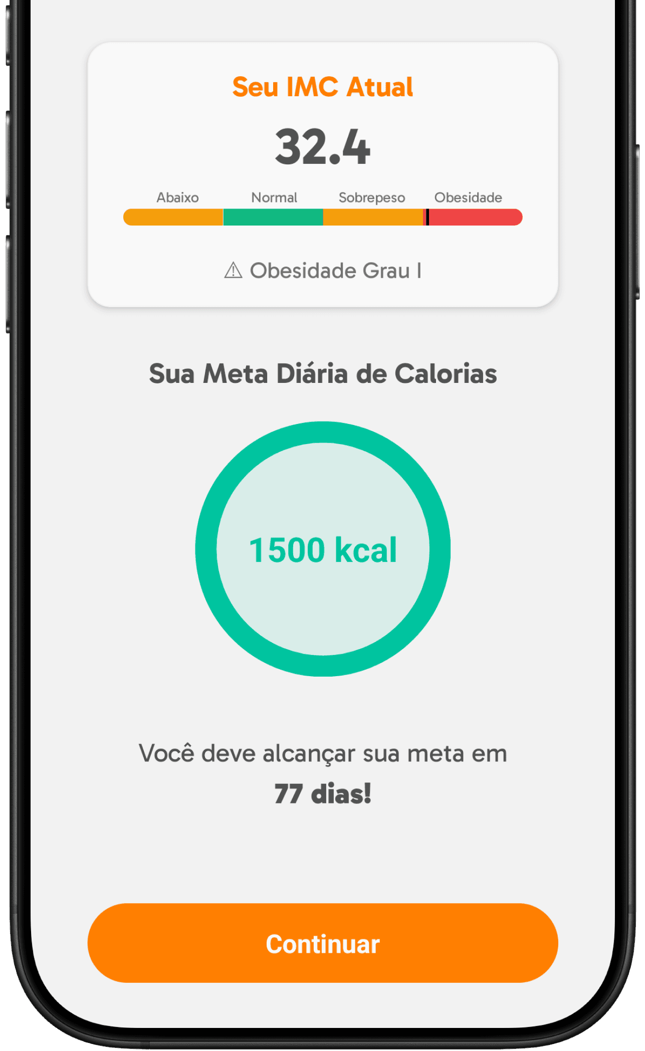 App results screen